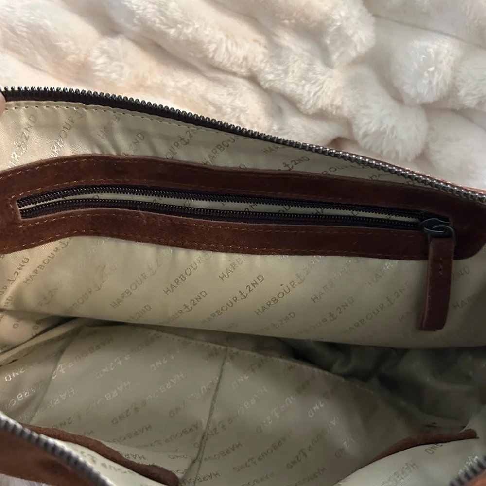 Brown Suede Crossbody Bag - Picture 8 of 12
